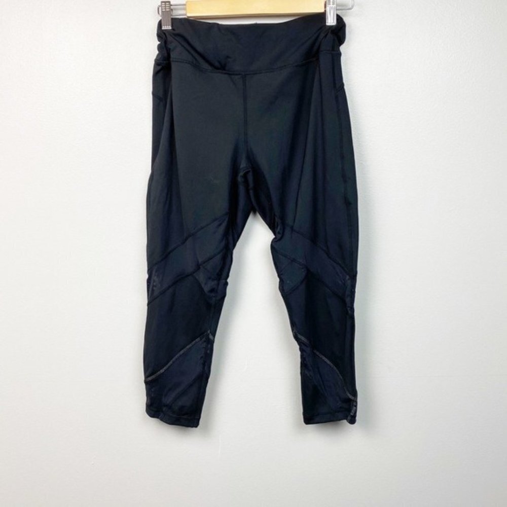 Zella Black Mesh Crop Leggings